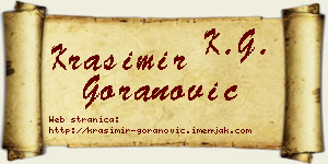 Krasimir Goranović vizit kartica